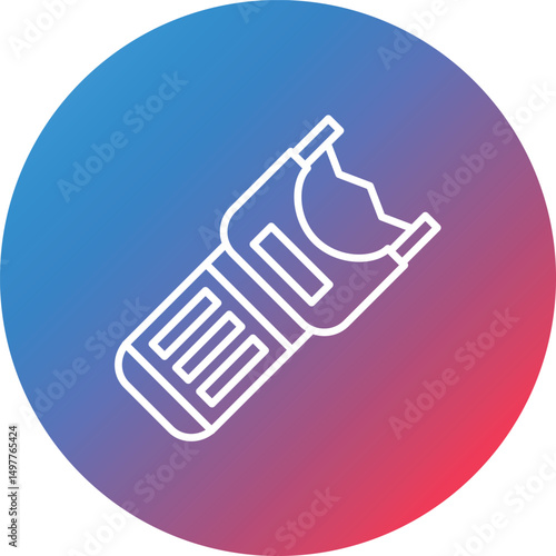 Teaser Line Gradient Circle Background Icon