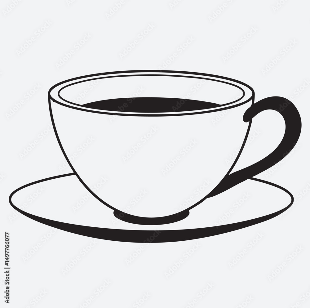 simple coffee cup icon silhouette vector art illustration., cup of coffee simple coffee cup icon silhouette vector art illustration., cup of coffee
