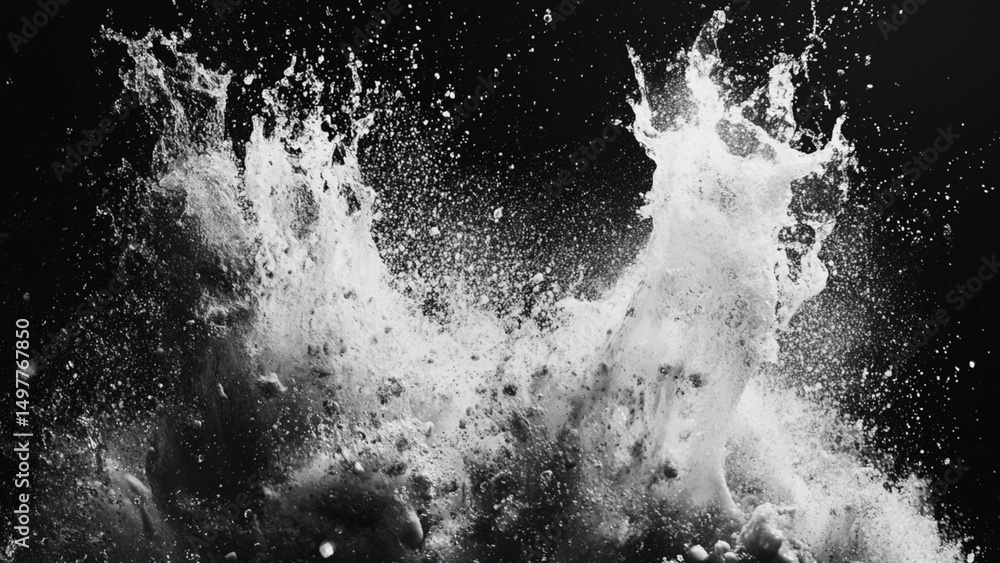 water splash on black background water splash on black background