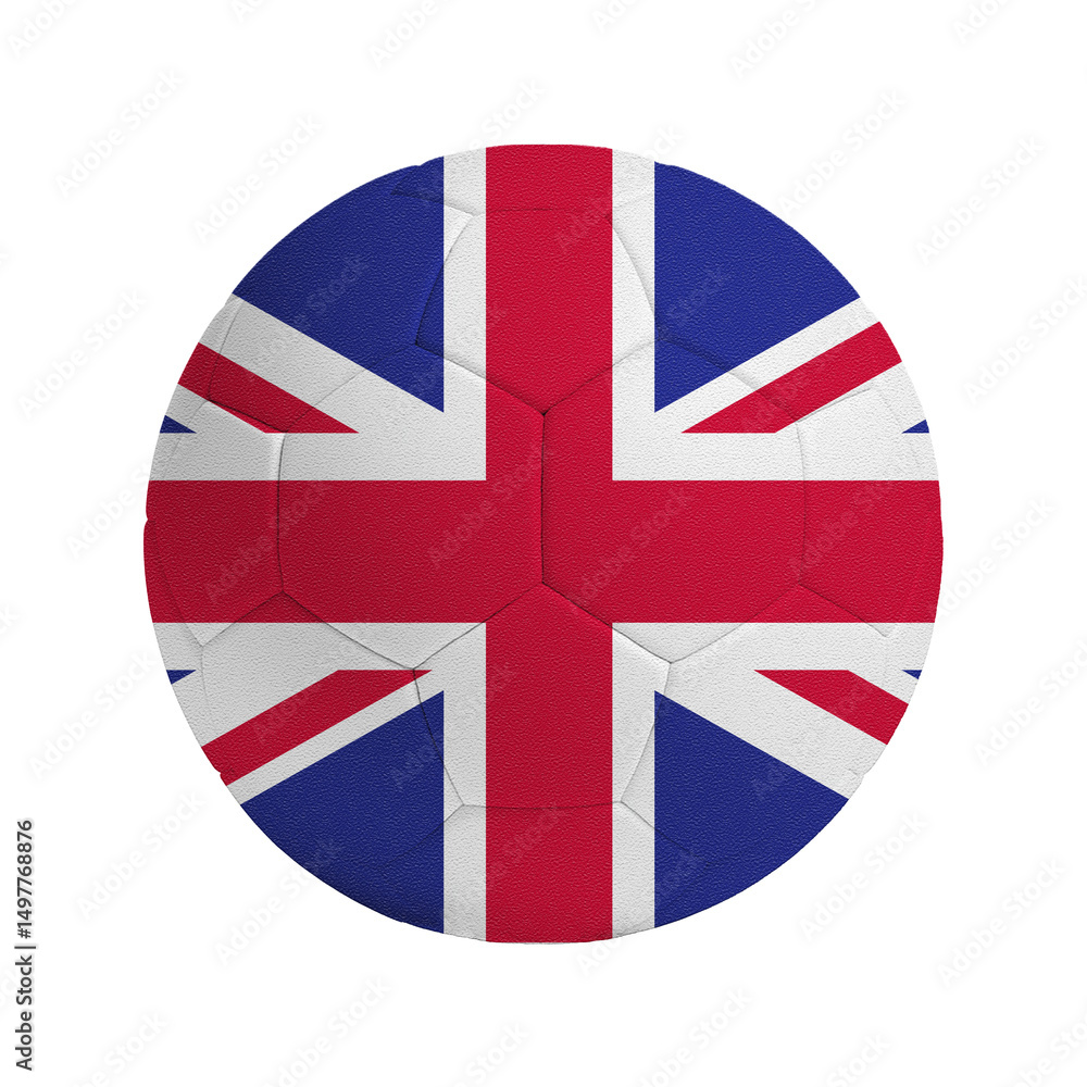 Obraz premium Soccer ball with flag of United Kingdom