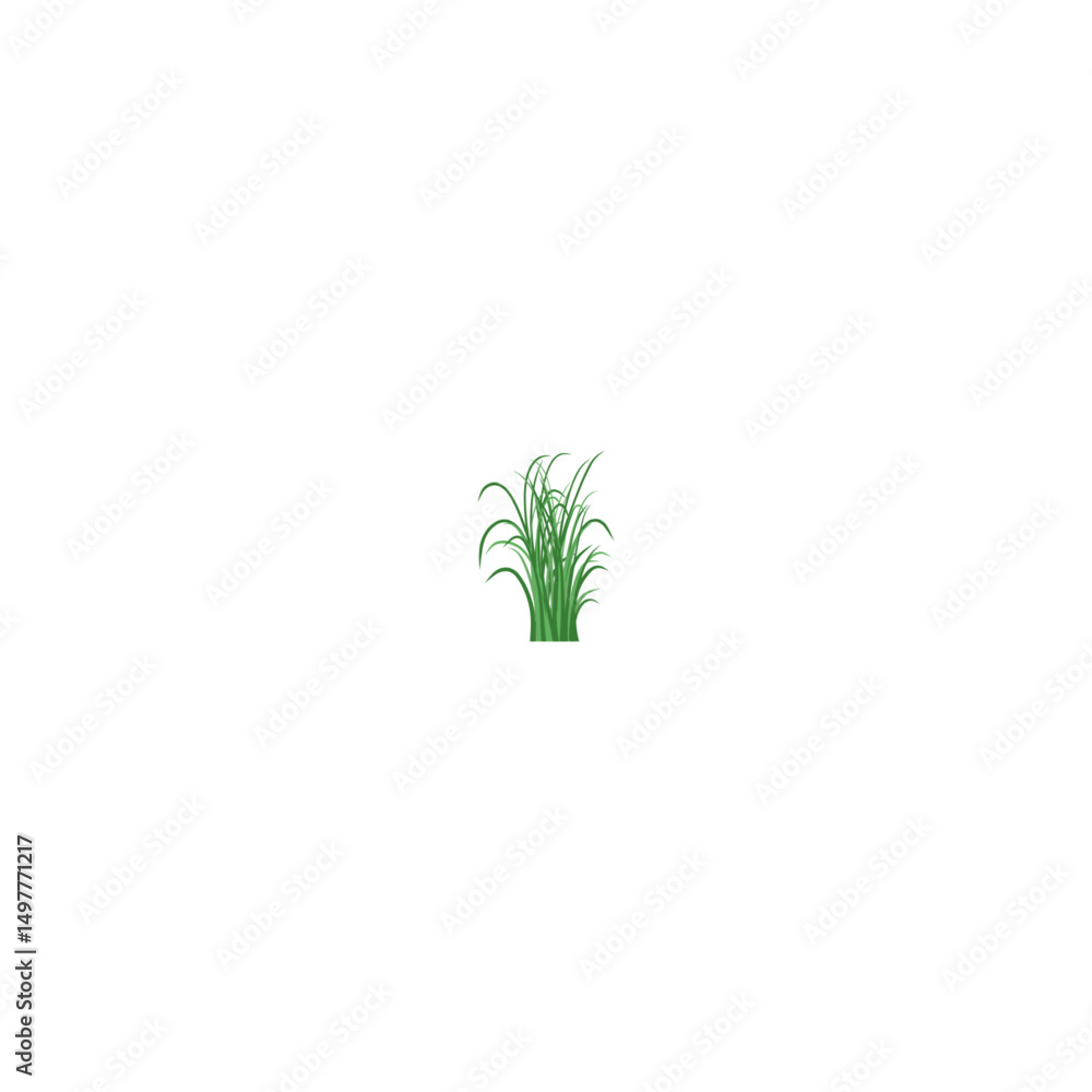 Obraz premium Set of Realistic Green Grass Vector Illustration in Different Shapes and Styles for Landscape Design