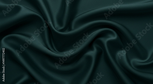 Wallpaper Mural Emerald green silk satin background. Torontodigital.ca