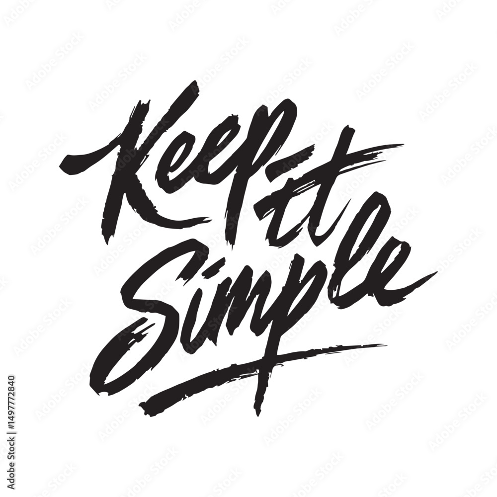 Stylish calligraphy text logo Keep It Simple Stylish calligraphy text logo Keep It Simple