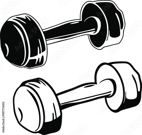 dumbbell isolated on white
