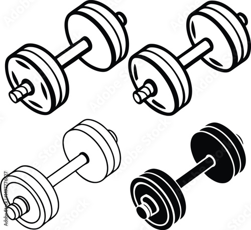 dumbbell isolated on white