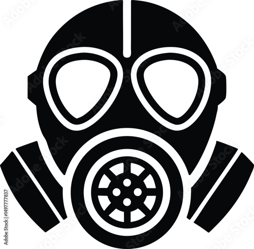 gas mask vector icon.Air pollution line icon, vector graphics, editable stroke icon, eps .