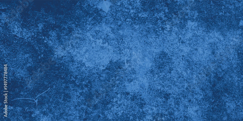 Dreamlike grunge abstract texture in blue with symbolic and chaotic visual composition

