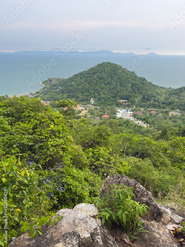Sunset rock viewpoint in Kep national park, Southern Cambodia