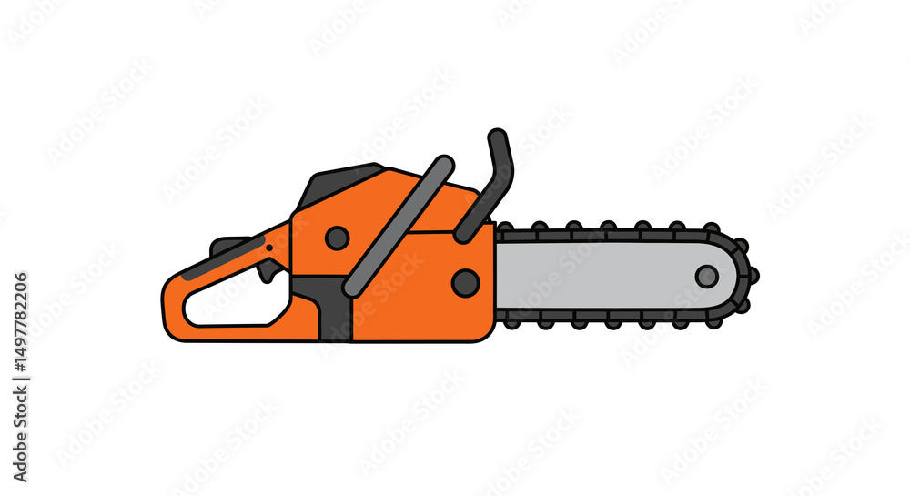Fototapeta premium Chainsaw isolated on transparent background