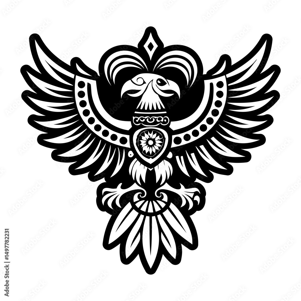 Fototapeta premium Quetzal bird icon in filled style