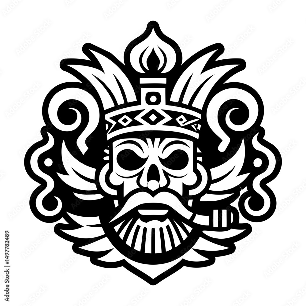 Obraz premium A filled style icon of warrior