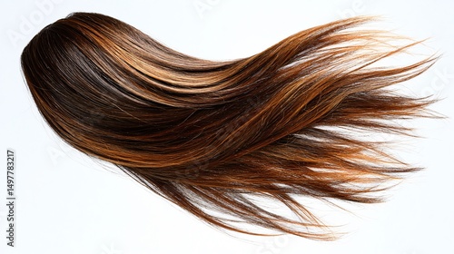 Wallpaper Mural Elegant Brown Hair Shape on White Background Torontodigital.ca