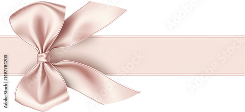 Ribbon with a white background 