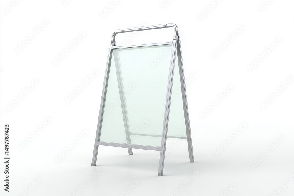 Empty street sign with a transparent glass panel. Empty street sign with a transparent glass panel.