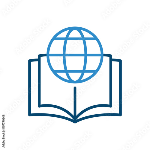 Book internet icon symbol vector.