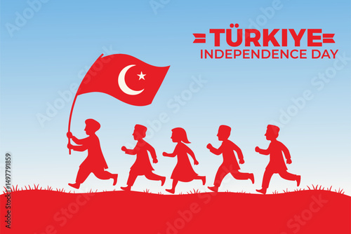 Turkish Children Celebrating Independence Day