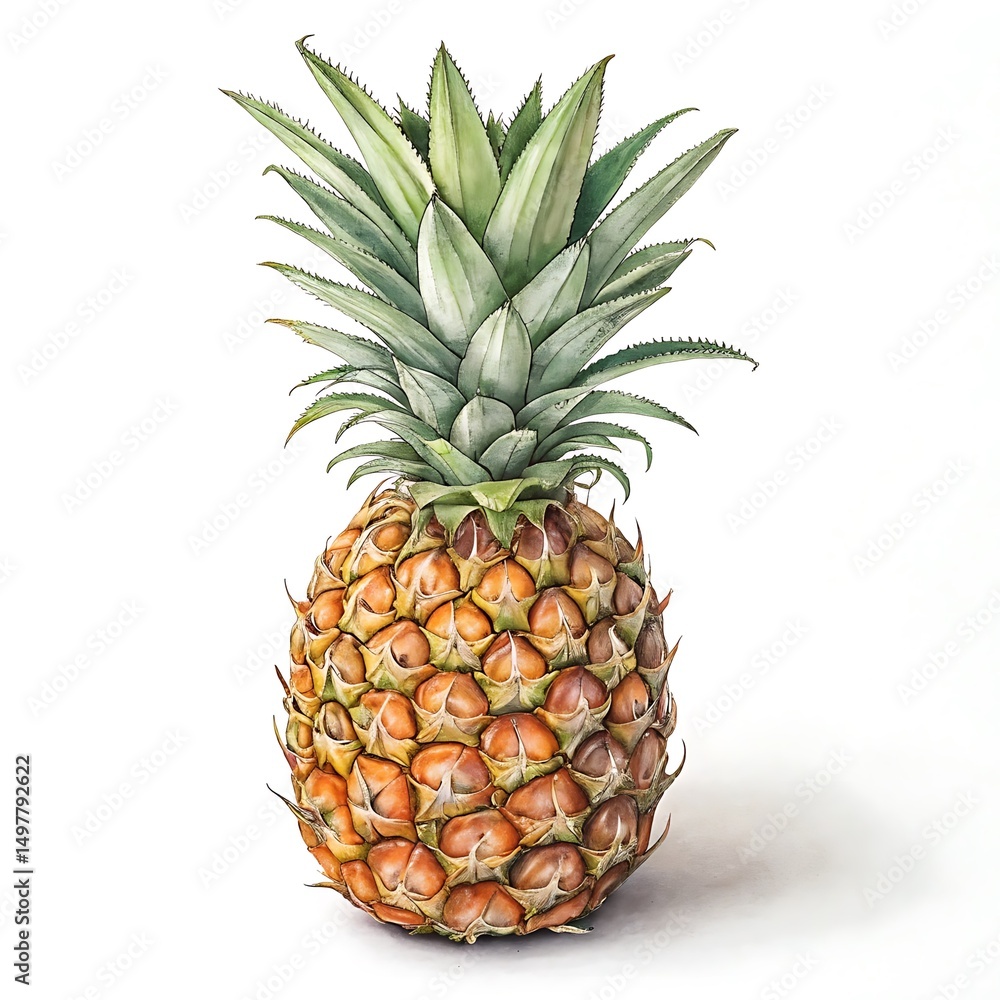Fototapeta premium Pineapple Fruit on White Background
