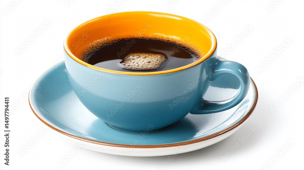 Obraz premium Professional Cup of Coffee Isolated on White Background for Marketing