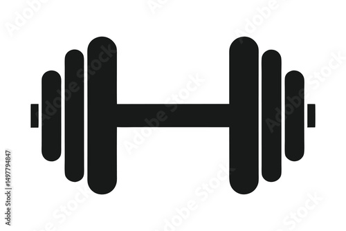 DUMBBELL Icon Solid Style. Vector Icon Design Element for Web Page, Mobile App, UI, UX Design