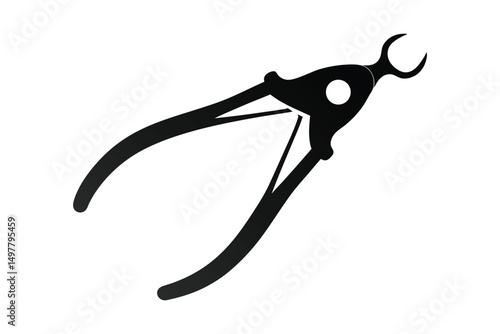 Pliers icon. Combination Pliers sign. Black pliers symbol. flat style. on white background
