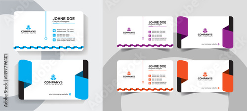 Wallpaper Mural Minimal and Corporate Business Card Template for Business Identity. Minimalist business card design perfect for corporate identity. Torontodigital.ca