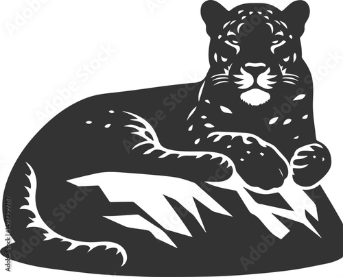 Wallpaper Mural Vector jaguar clip art drawing black animal silhouette Torontodigital.ca