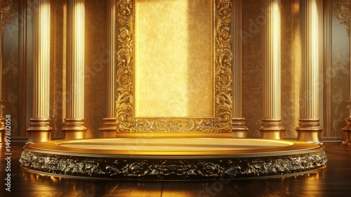 Golden Palace Stage for Grand Events.