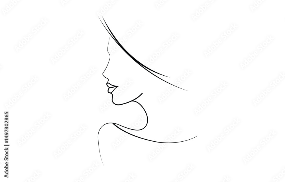 Continuous Single line Female Drawing Linear Art, Single line art woman, One Line Modern Girl Silhouette Line Art Print Continuous Single line Female Drawing Linear Art, Single line art woman, One Line Modern Girl Silhouette Line Art Print