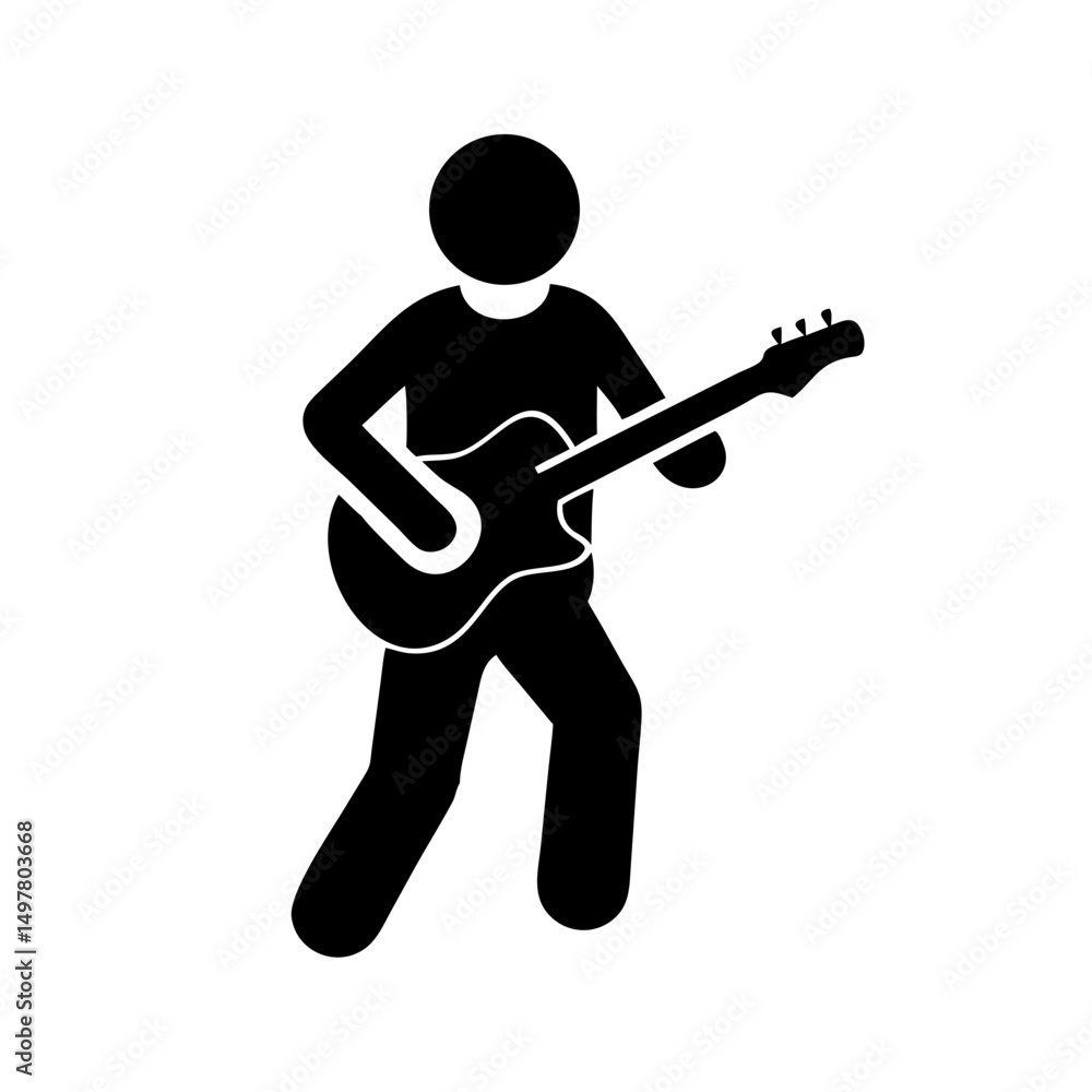 Minimalist person silhouette vector icon design, clean cutout Minimalist person silhouette vector icon design, clean cutout