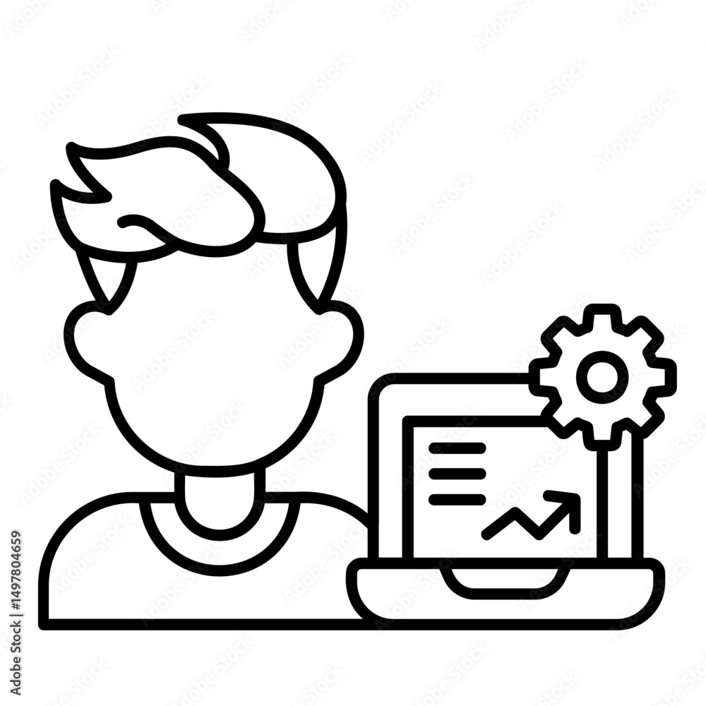 Obraz premium Trading System Icon