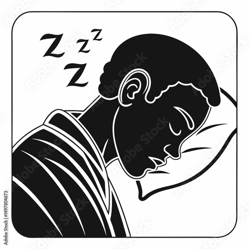 Person sleeping soundly in bed peaceful slumber dreamland rest relaxation night sleep