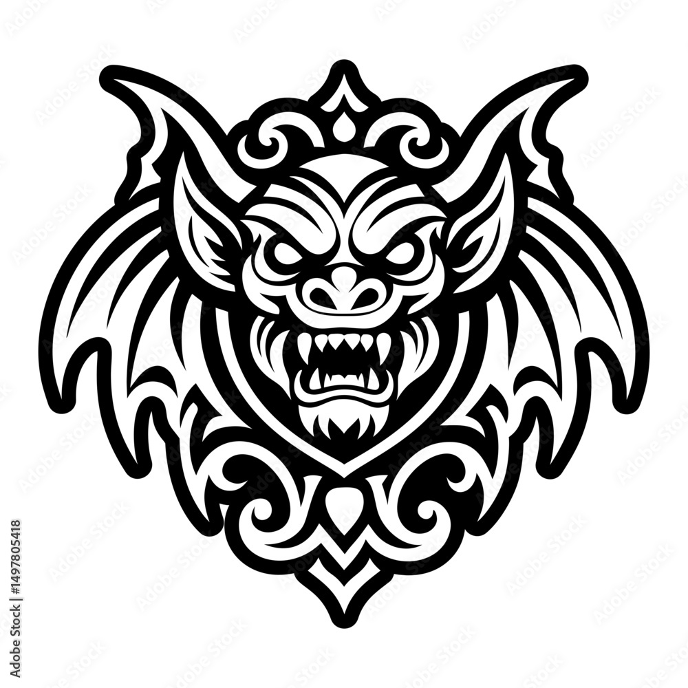 Obraz premium A filled style icon depicting gargoyle statue
