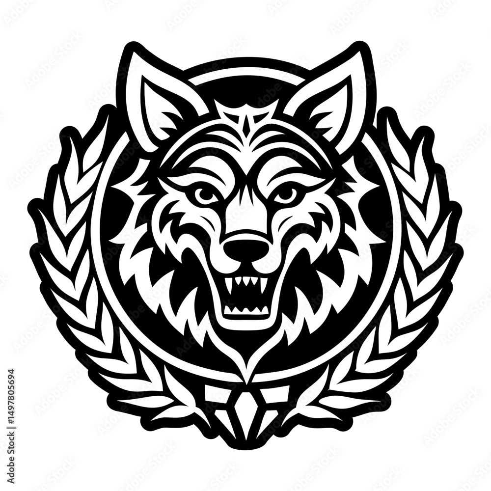 Fototapeta premium A filled style icon showing romulus remus tattoo
