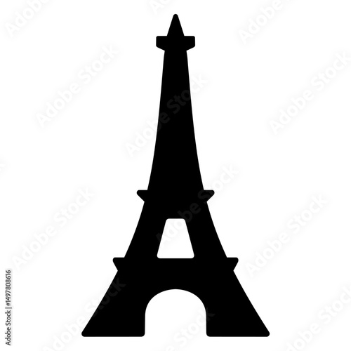 Eiffel tower icon. Vector image