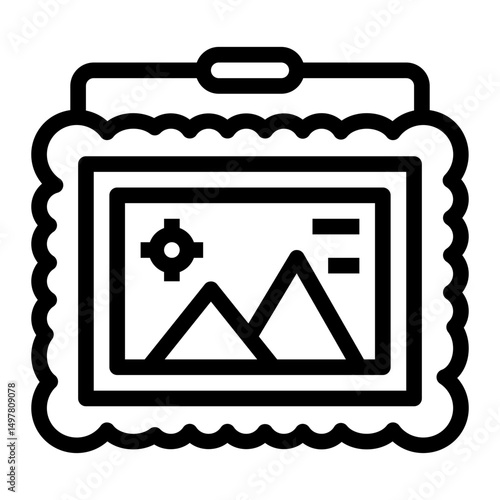 icon picture frame with style outline