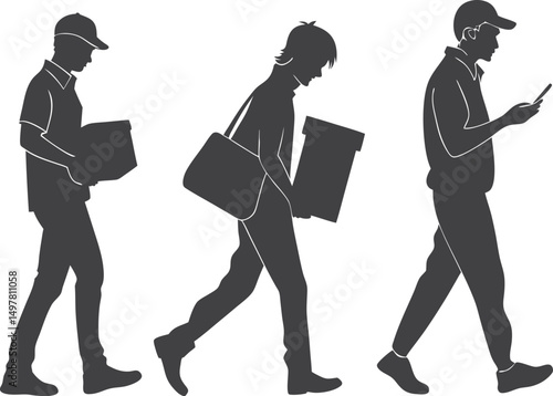 delivery man Silhouette