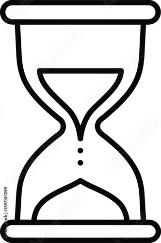Hourglass's Flowing Mystery: A timeless hourglass, its elegant contours filled with flowing sand, symbolizes the passage of time and the anticipation of moments yet to come.