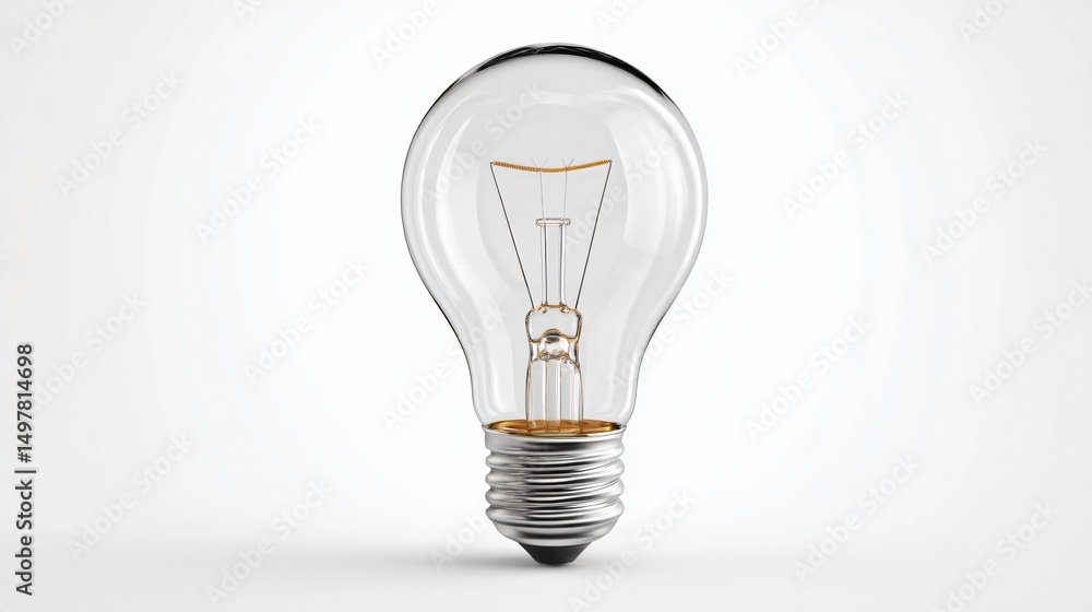 Bright Light Bulb on White Background - Illuminate Your Ideas with Clarity and Creativity Bright Light Bulb on White Background - Illuminate Your Ideas with Clarity and Creativity