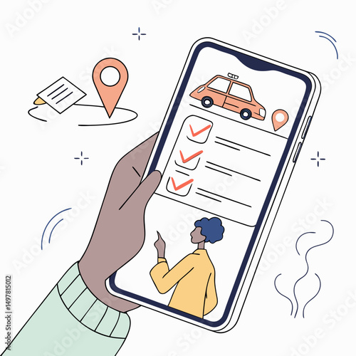 Mobile app for ride sharing service booking and tracking