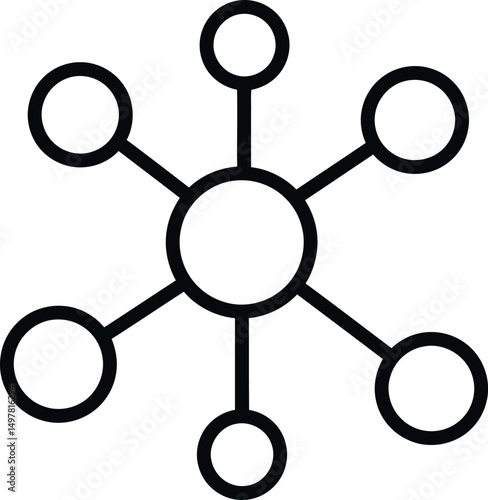 Network Illustration: A sleek, modern illustration depicting a central hub connected to multiple nodes, symbolizing interconnectedness and the flow of information.
