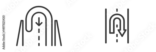 Design of a simple roller coaster track featuring a loop and drop for amusement parks in a fun and playful style