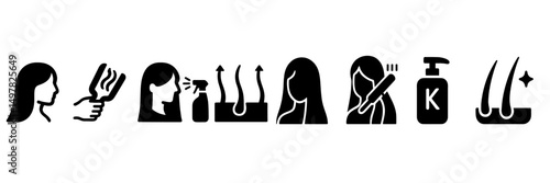 Step-by-step guide to a hair care routine focusing on cleansing, treatment, and styling techniques for healthy hair