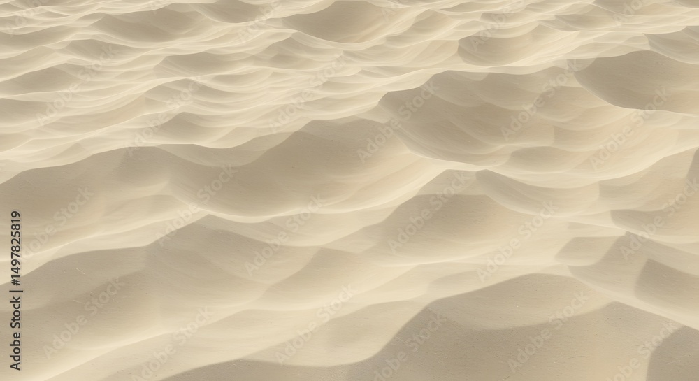 Obraz premium Textured Sand Dunes Abstract Close-Up of Desert Landscape, Showing Undulating Patterns and Subtle Variations in Light and Shadow