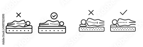 Guidance on proper and improper sleeping positions for optimal spinal health during sleep