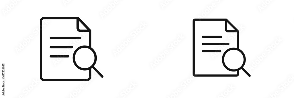 Documents with magnifying glass illustrating examination process in a research context Documents with magnifying glass illustrating examination process in a research context