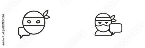 Playful cartoon ninja characters engaging in conversation with speech bubbles