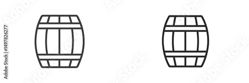 Barrels displayed together with distinct designs and outlines in a minimalistic setting