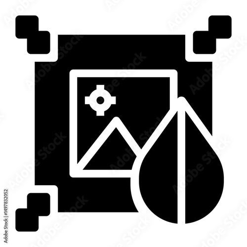 icon drop with style glyph