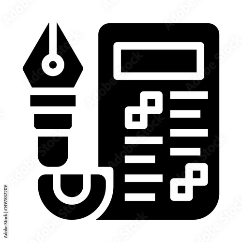icon pen drive with style glyph