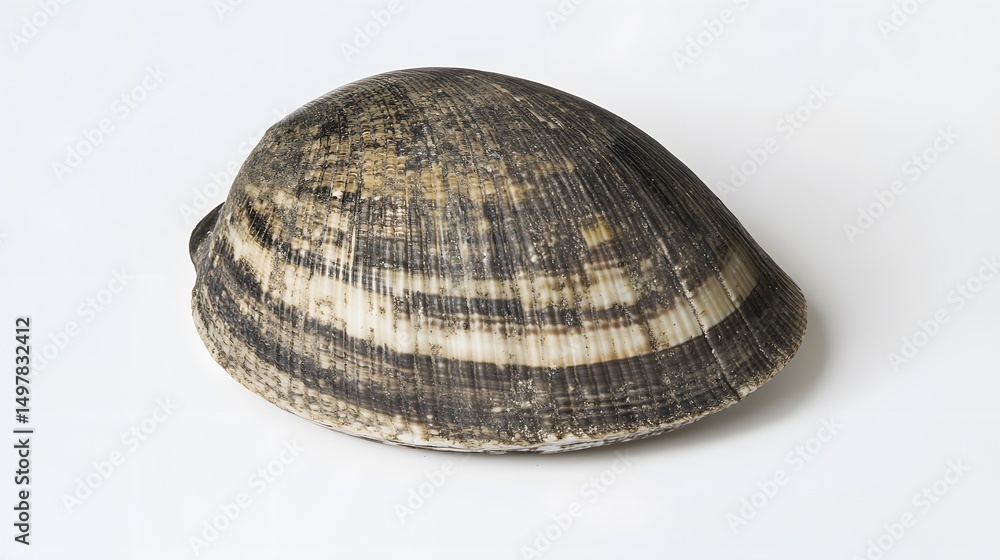 Striped Seashell Ocean Beach Clam Shell Marine Life Striped Seashell Ocean Beach Clam Shell Marine Life